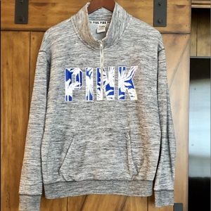 **SOLD** PINK VS MARL GRAY TROPICAL 1/4 zip